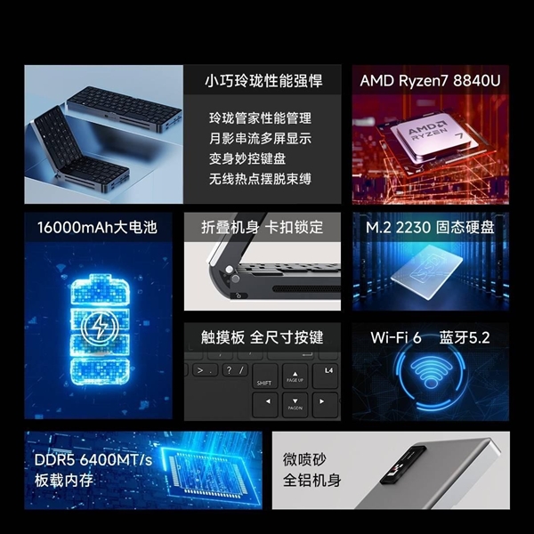 3899元起！小米有品众筹折叠键盘主机：插上屏幕就能用