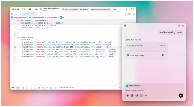 OpenAI 更新 macOS 版 ChatGPT，可在 Xcode 等 IDE 中直接编辑代码