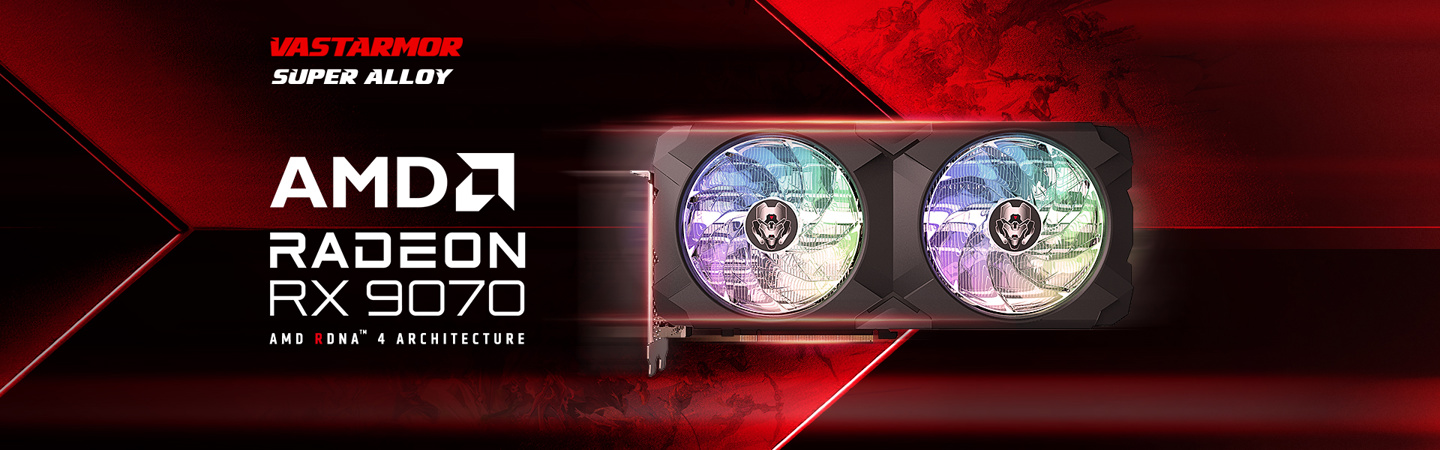 瀚铠推出 Radeon RX 9070 XT / 9070 超合金显卡：12 层 PCB，100mm ARGB 风扇