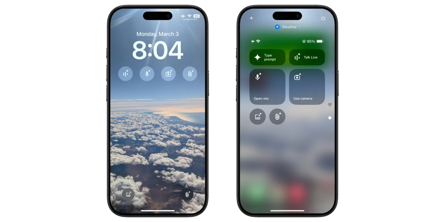 谷歌客场作战和“苹果牌 AI”抢客户：iPhone 版 Gemini 上线锁屏小组件，主要功能一步直达