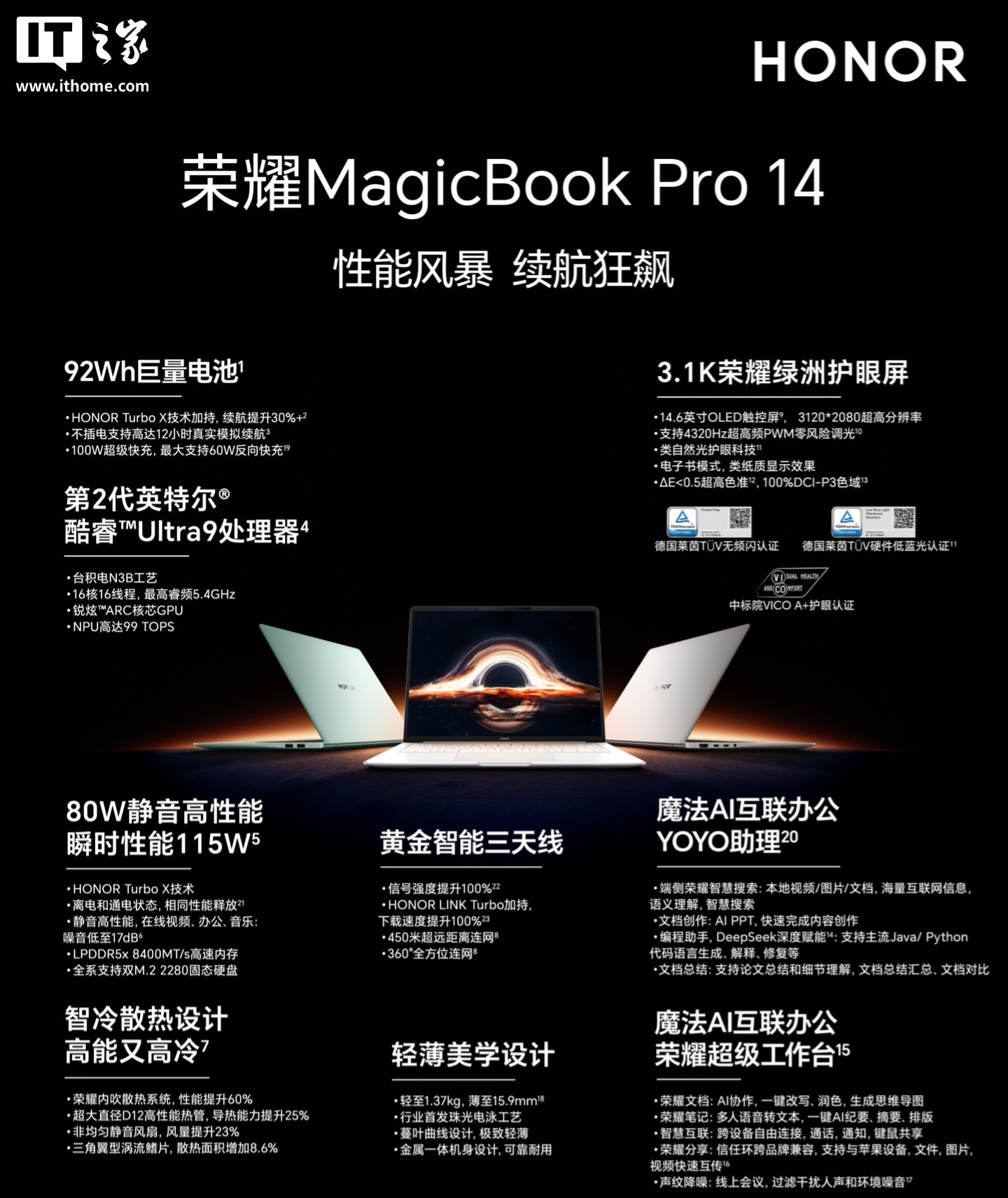 荣耀 MagicBook Pro 14 笔记本「月光白」触控版开启预约，国补价 5199.2 元起