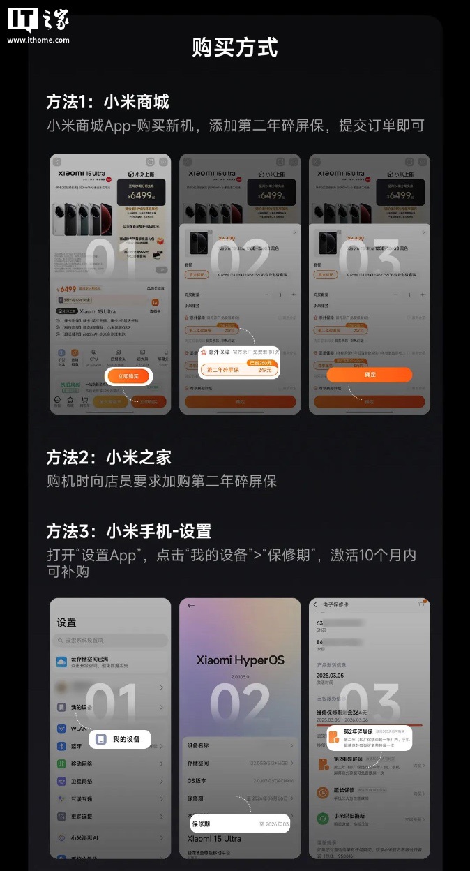小米 15 Ultra 手机“第二年碎屏保服务”上线，4 月 1 日前购买可享 249 元优惠价