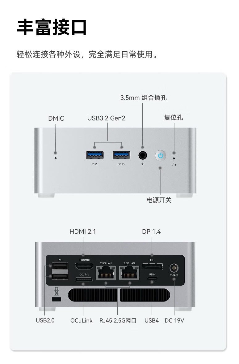 铭凡推出 NAB9 PLUS 迷你主机：USB4 PD 供电 + OCulink 接口、i9-12900HK，2299 元起