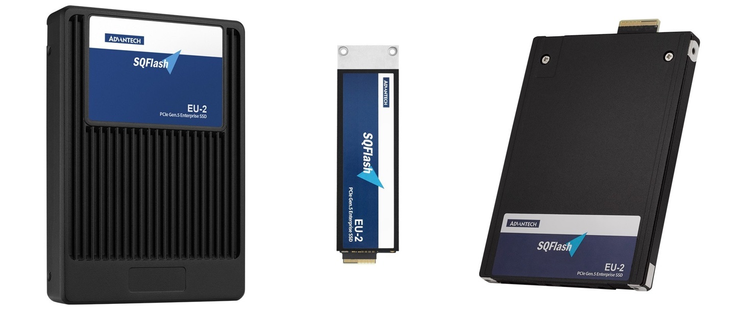 研华推出 SQFlash EU-2 企业级 PCIe 5.0 固态硬盘，提供 U.2、E1.S、E3.S 版本