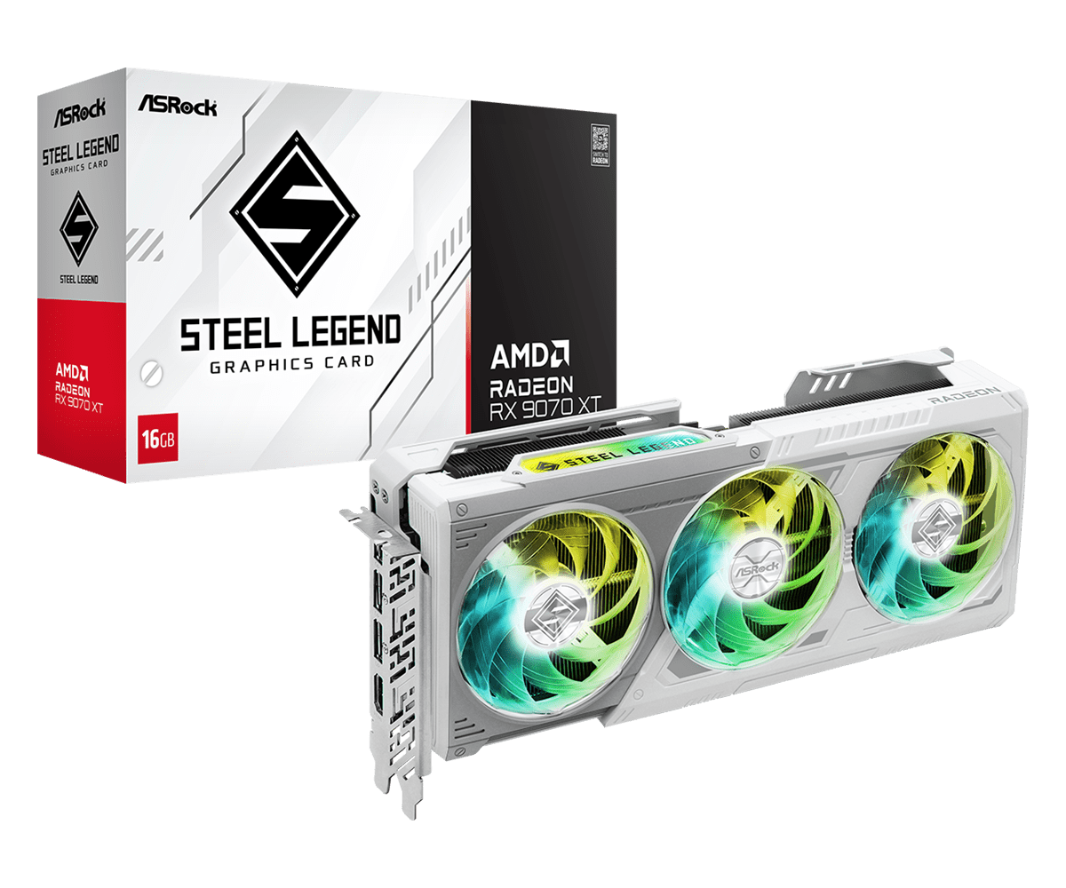 华擎推出 5 款 Radeon RX 9070 (XT) 系列显卡，涵盖太极、钢铁传奇、挑战者产品线