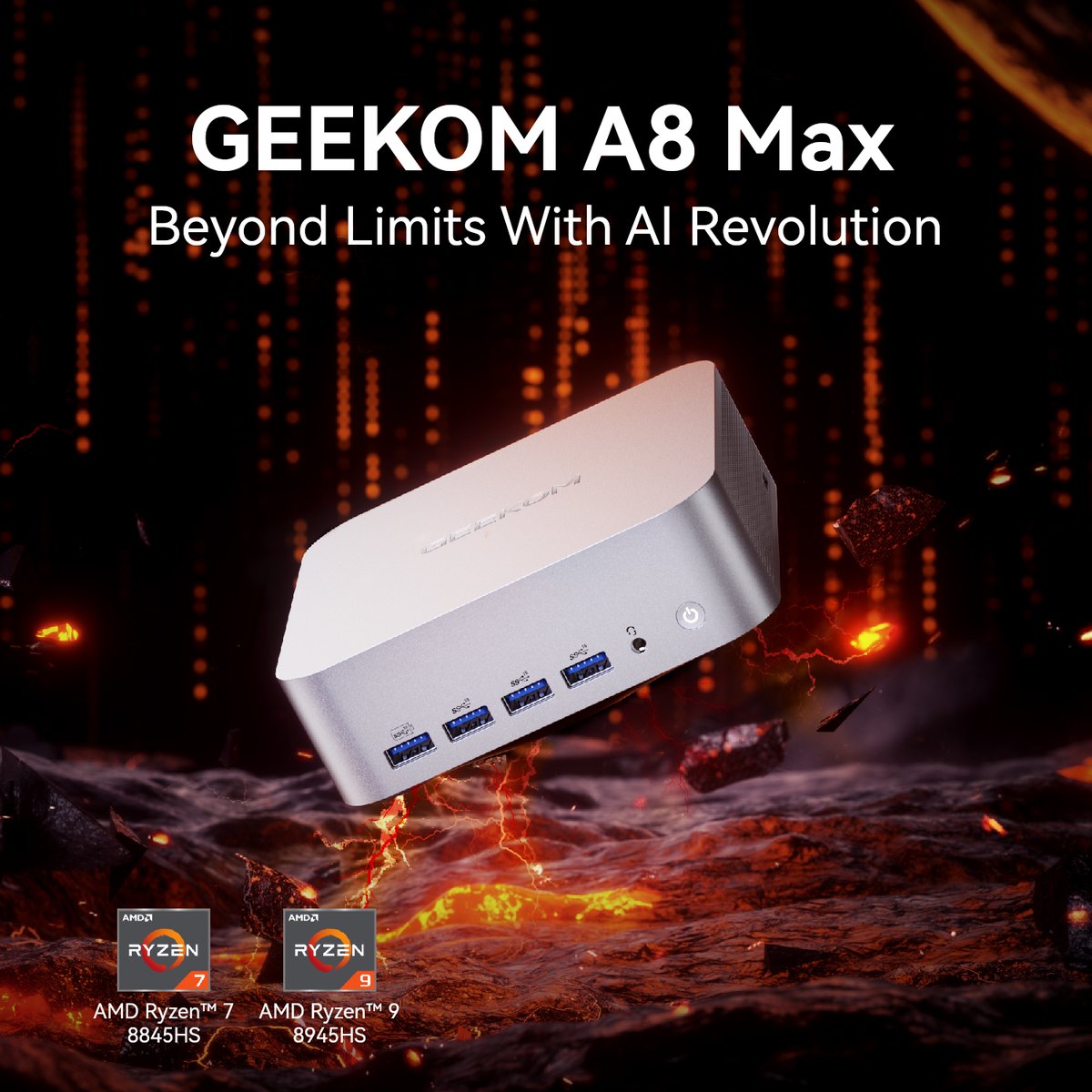 积核推出 A8 Max 迷你主机：可选 AMD R9-8945HS，双 2.5G 网口