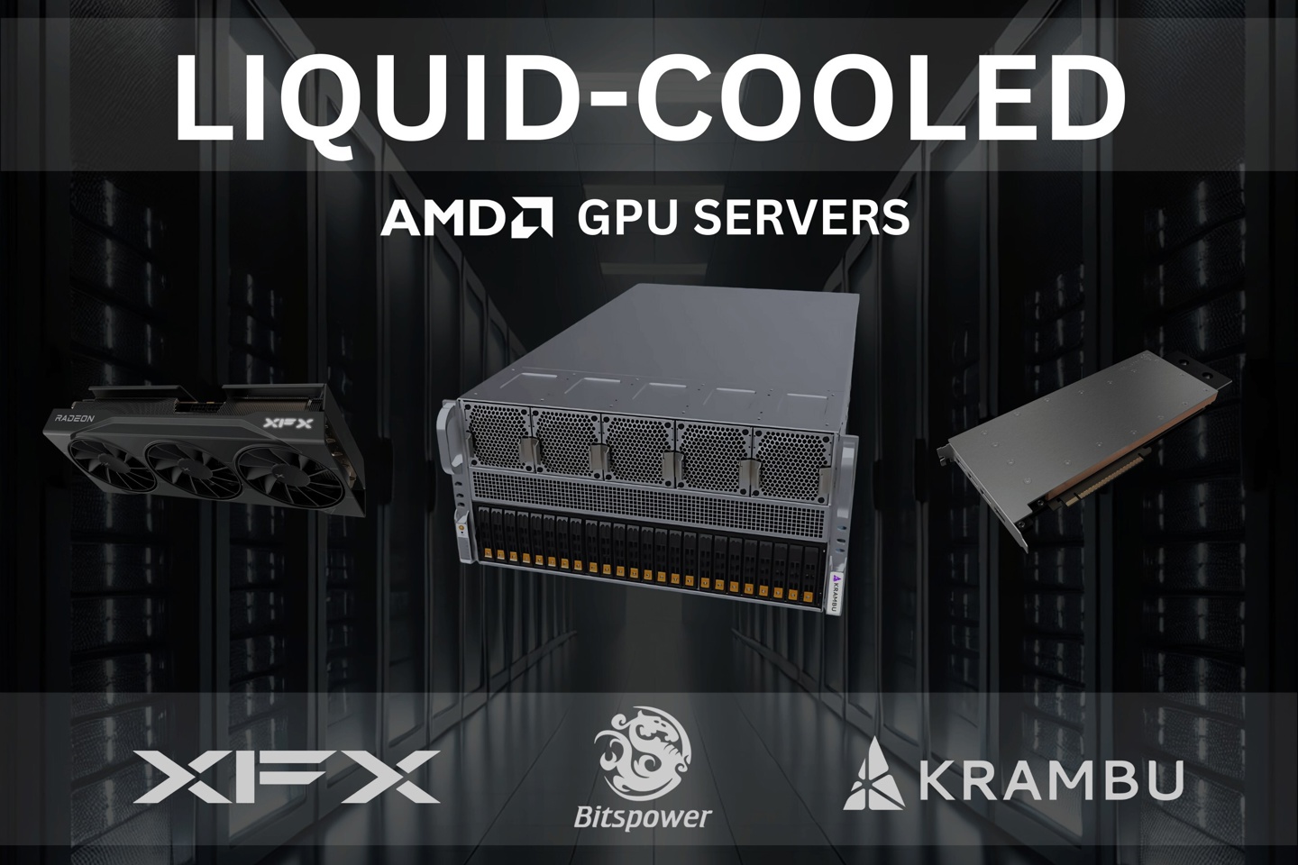 Bitspower、Krambu、XFX 三方合作，推出单系统 20 卡 RX 9070 XT 液冷服务器