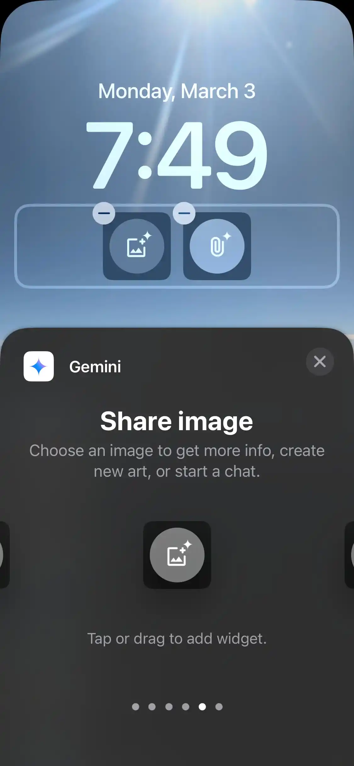 谷歌客场作战和“苹果牌 AI”抢客户：iPhone 版 Gemini 上线锁屏小组件，主要功能一步直达