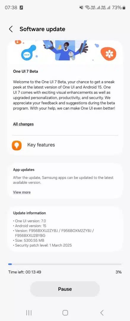 三星 Galaxy Z Fold6 / Flip6 折叠手机启动 One UI 7.0 测试，迎来首个 Beta 更新
