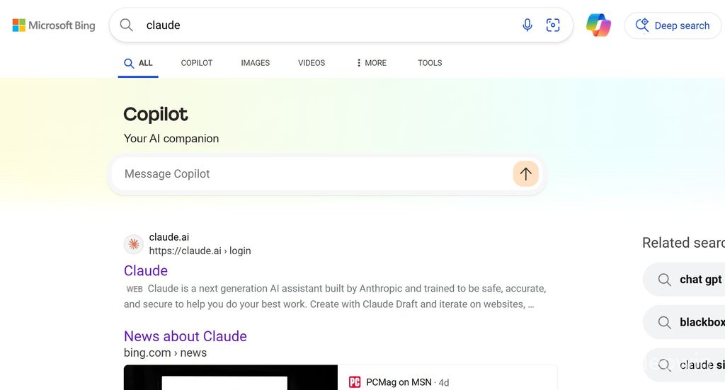 微软再出新招：必应搜索 Grok、Gemini 等竞品，跳 Copilot AI 对话框